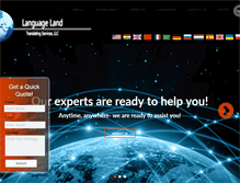 Tablet Screenshot of languagelandllc.com